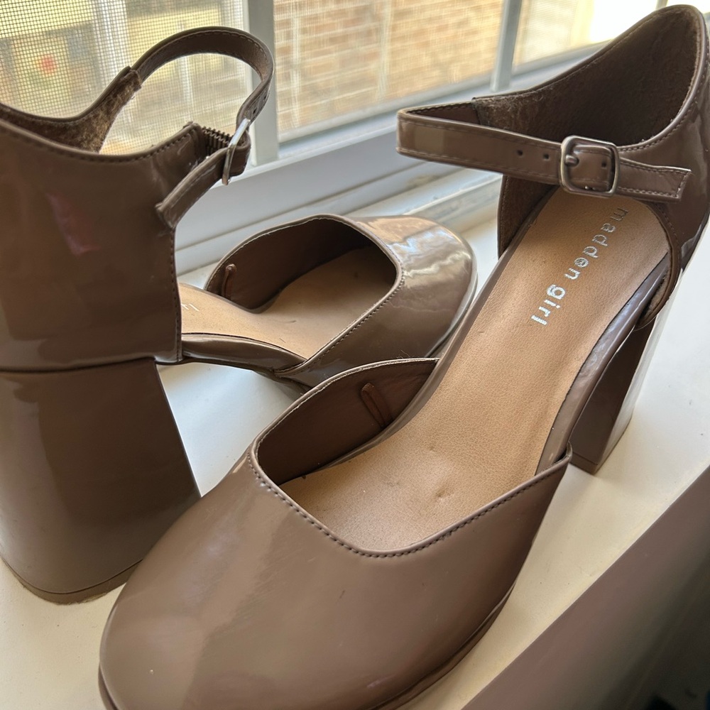 Brown Mary Jane Heels - Picture 2 of 3